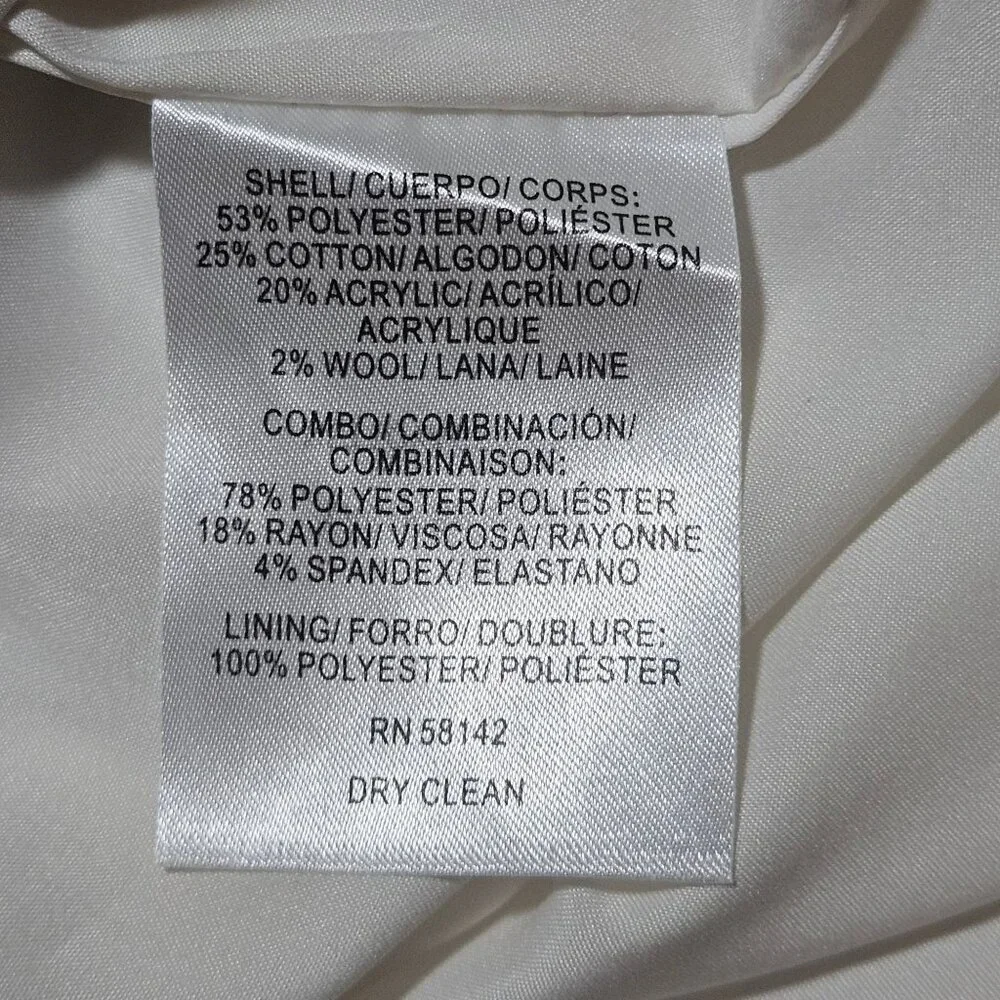 Gal Meets Glam Women Tweed A-Line Dress Ivory 8 Quiet Luxury Easter Cottagecore - Picture 15 of 16